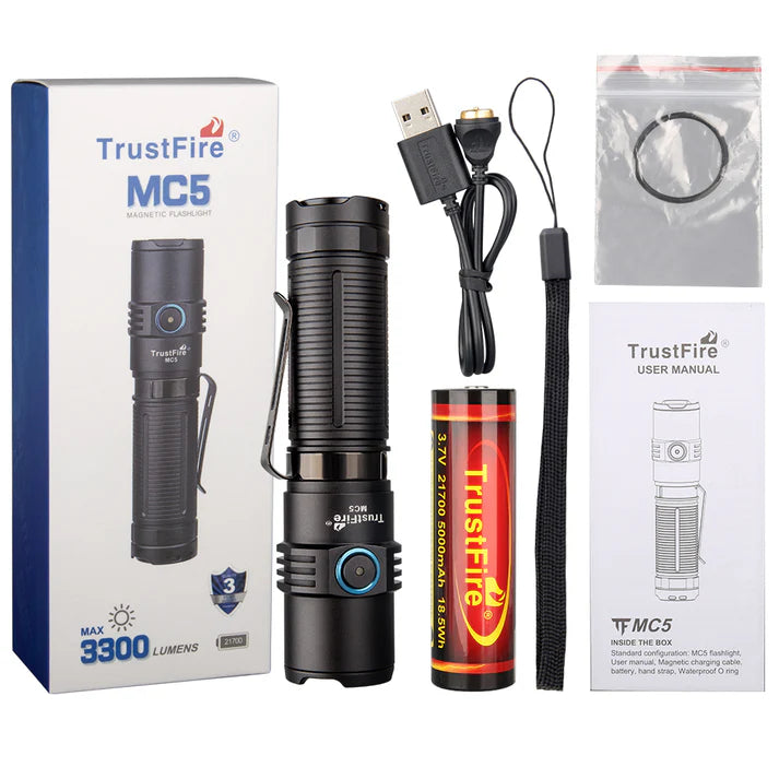 TrustFire MC5 Powerful EDC Flashlight 3300 Lumens
