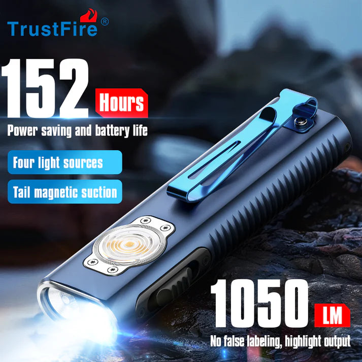 12 volt rechargeable mini led flashlight TrustFire MiniX3 EDC Multi-Function Flashlight Available with White light, flood light, green laser, AND UV or red light options(BUY NOW AND ENJOY