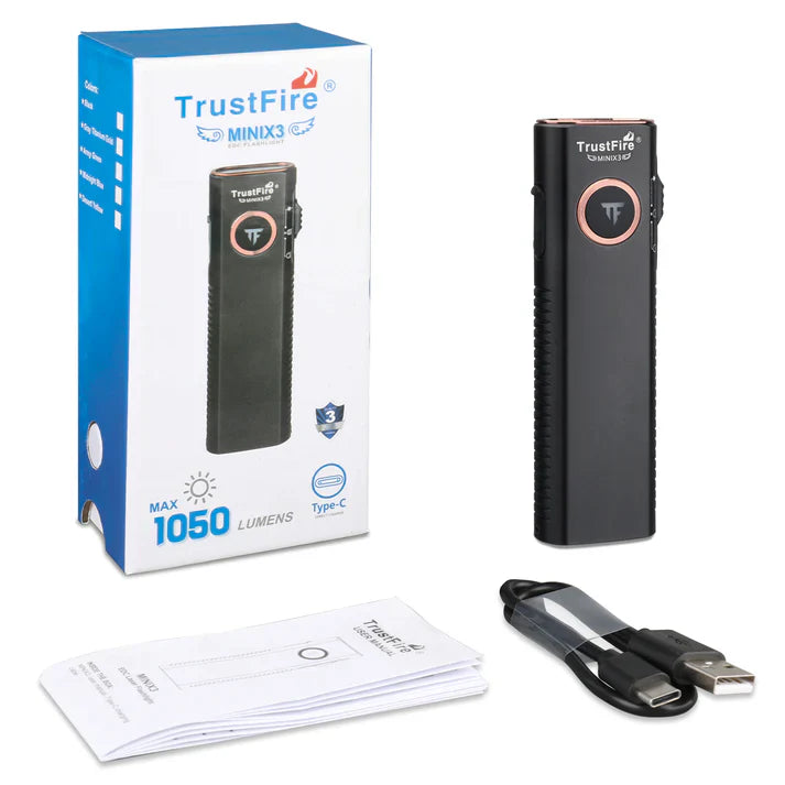 mini 200gチェリー/ライト/ダーク Black-TrustFire Mini X3 EDC Multi-Function Flashlight Available with w