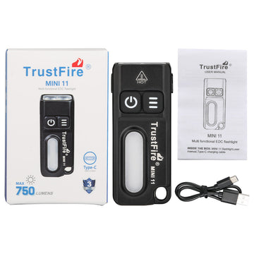 TrustFire MINI11 Multi-Function LED Flashlight - Black White Orange