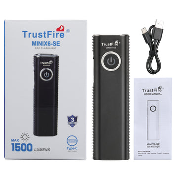 TRUSTFIRE MINIX6-SE EDC MULTI-FUNCTION FLASHLIGHT, FEATURING WHITE LIGHT AND UV LIGHT