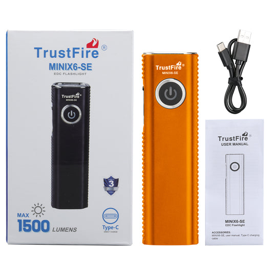 TRUSTFIRE MINIX6-SE EDC MULTI-FUNCTION FLASHLIGHT, FEATURING WHITE LIGHT AND UV LIGHT