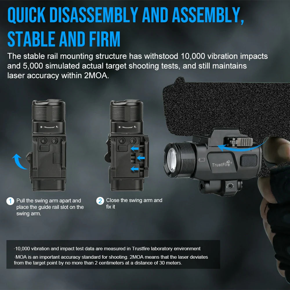 Tactical light and green laser combination