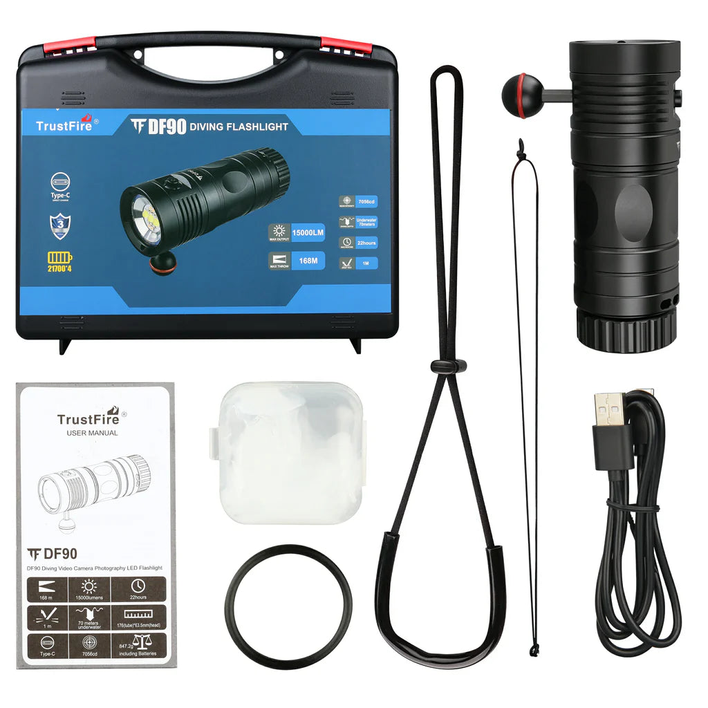 Diving Light - 15000LM Bright Diving Flashlight